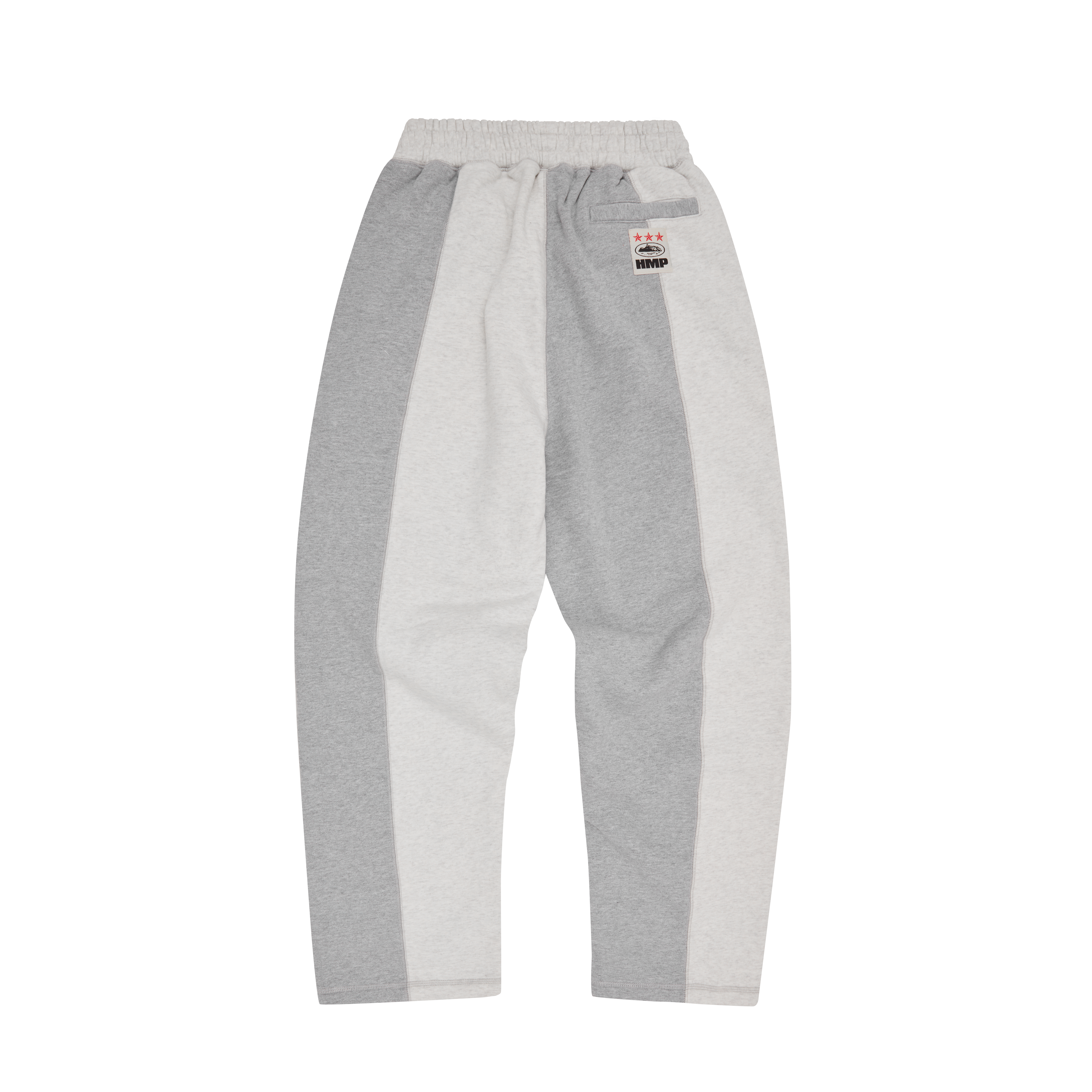 HMP CONTRAST PANEL OPEN HEM SWEATPANT [HEATHER GREY]