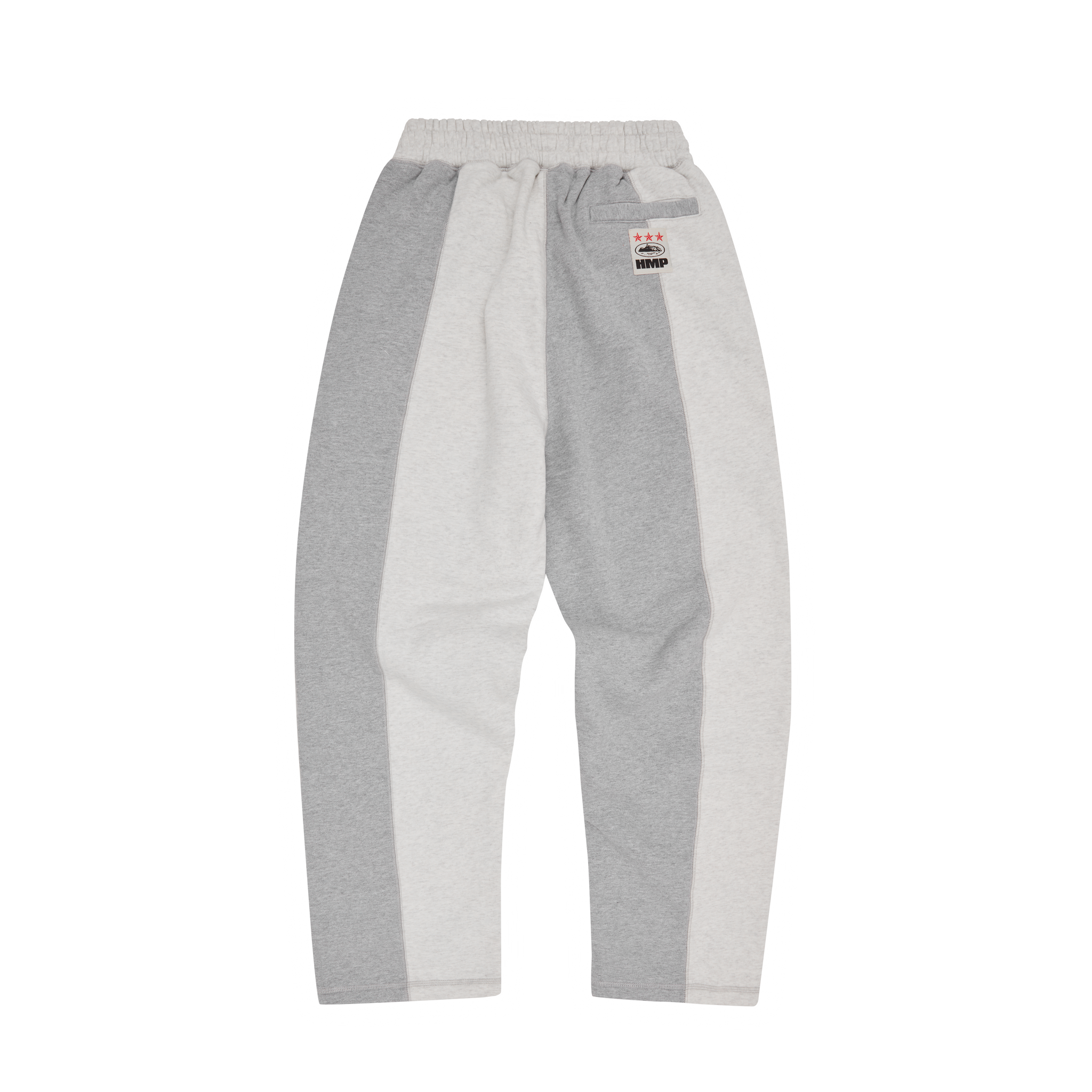 HMP CONTRAST PANEL OPEN HEM SWEATPANT [HEATHER GREY]