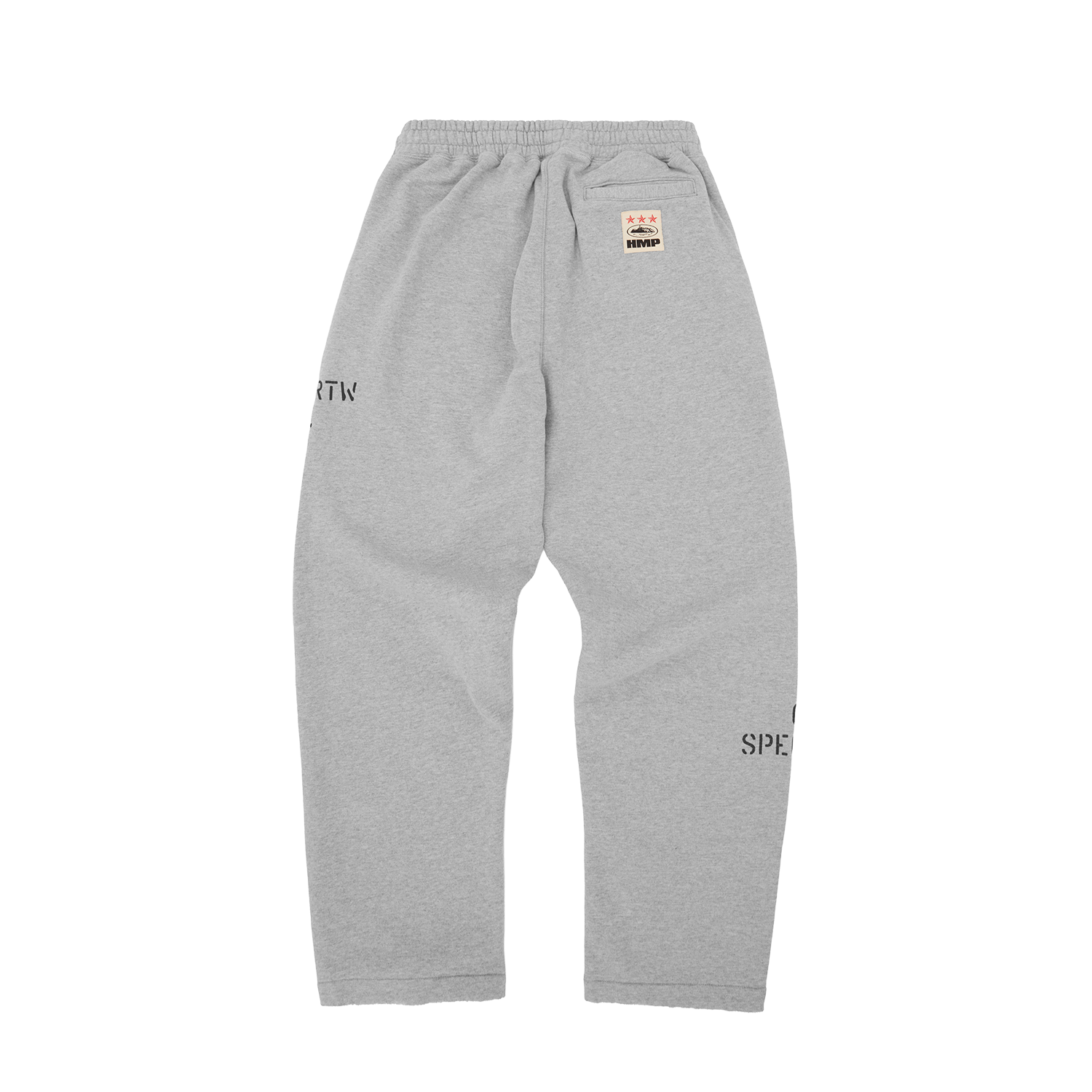 HMP STENCIL OPEN HEM SWEATPANT [LIGHT HEATHER]