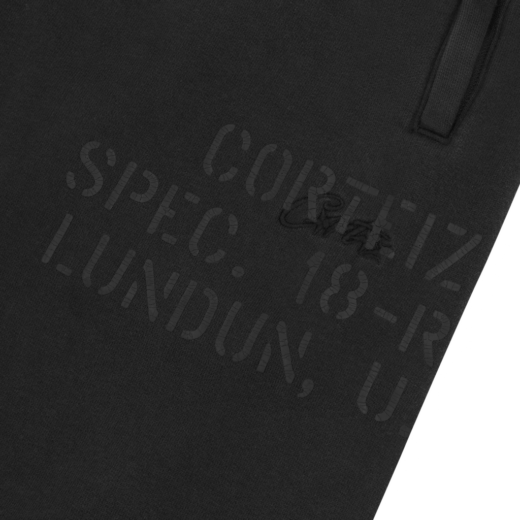 HMP STENCIL OPEN HEM SWEATPANT [BLACK OVERDYE]