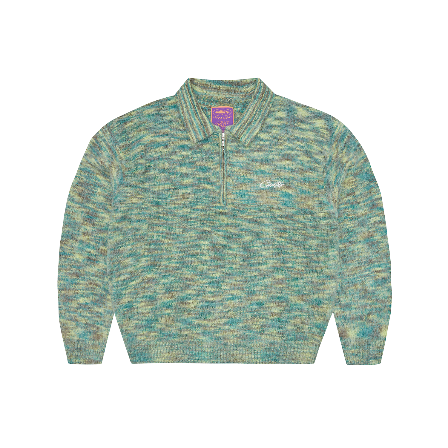 Corteiz Finesse Knit ZIP バーガンディ L
