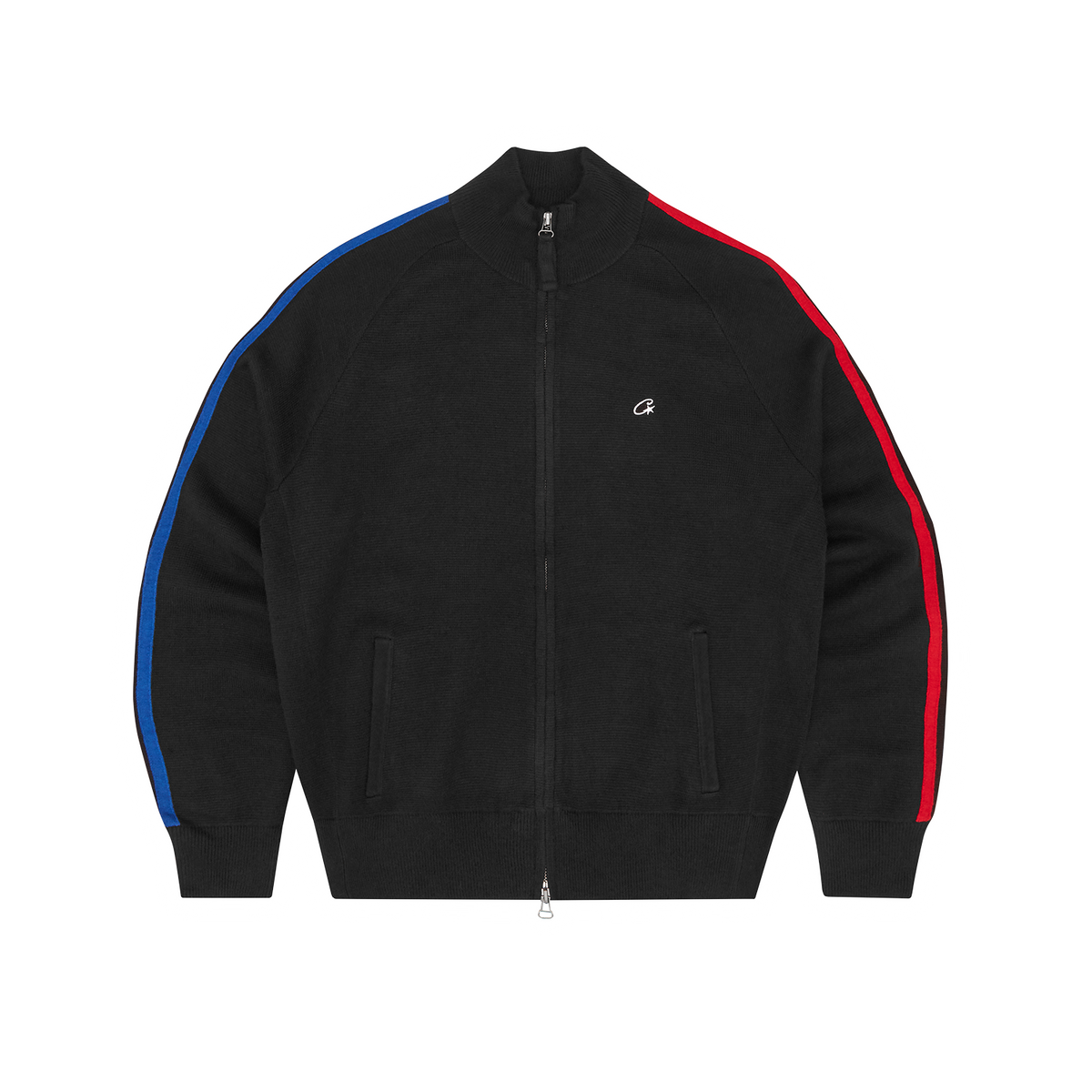VVS KNIT ZIP UP [BLACK / RED / BLUE]