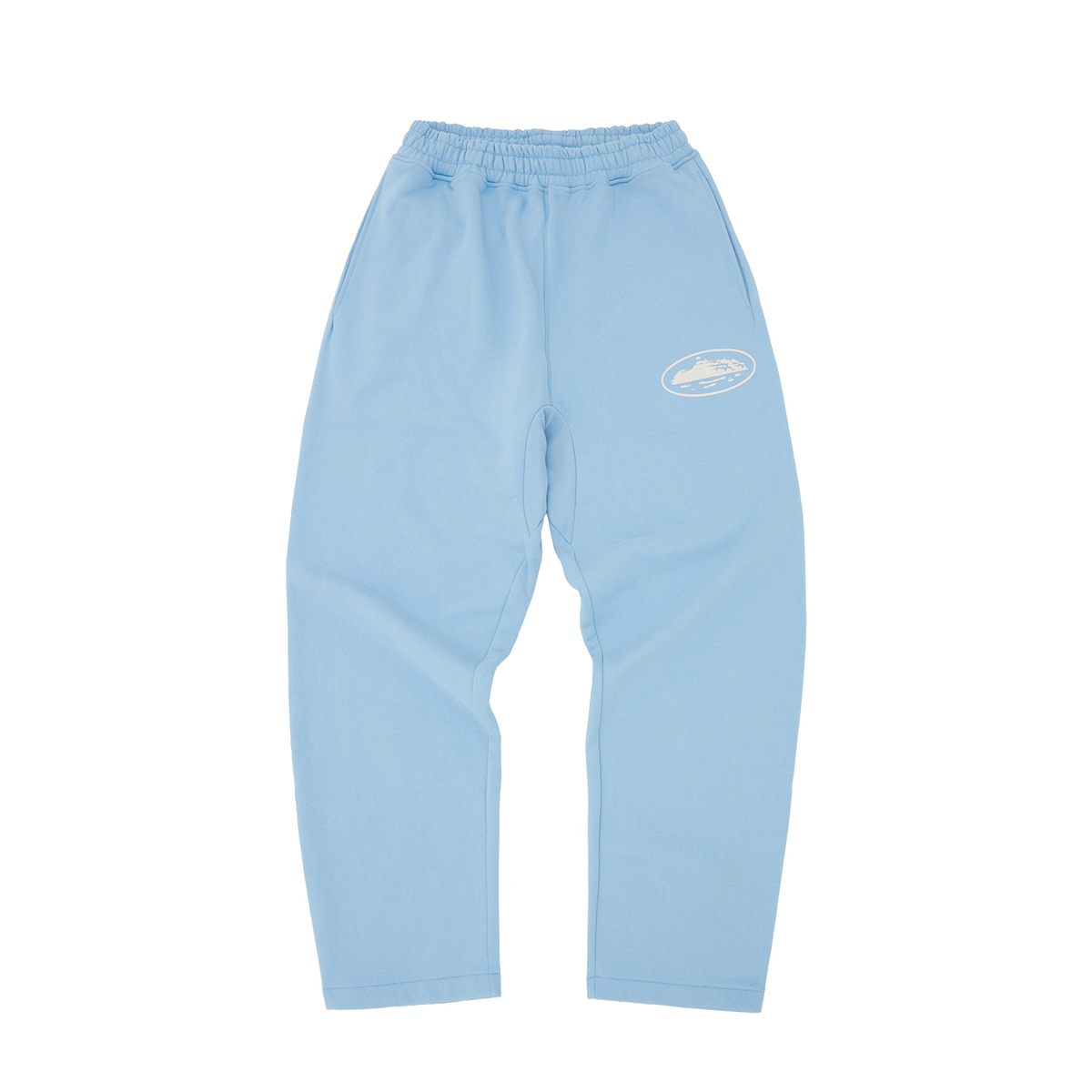 ISLAND PUFF PRINT OPEN HEM SWEATPANT [BABY BLUE]