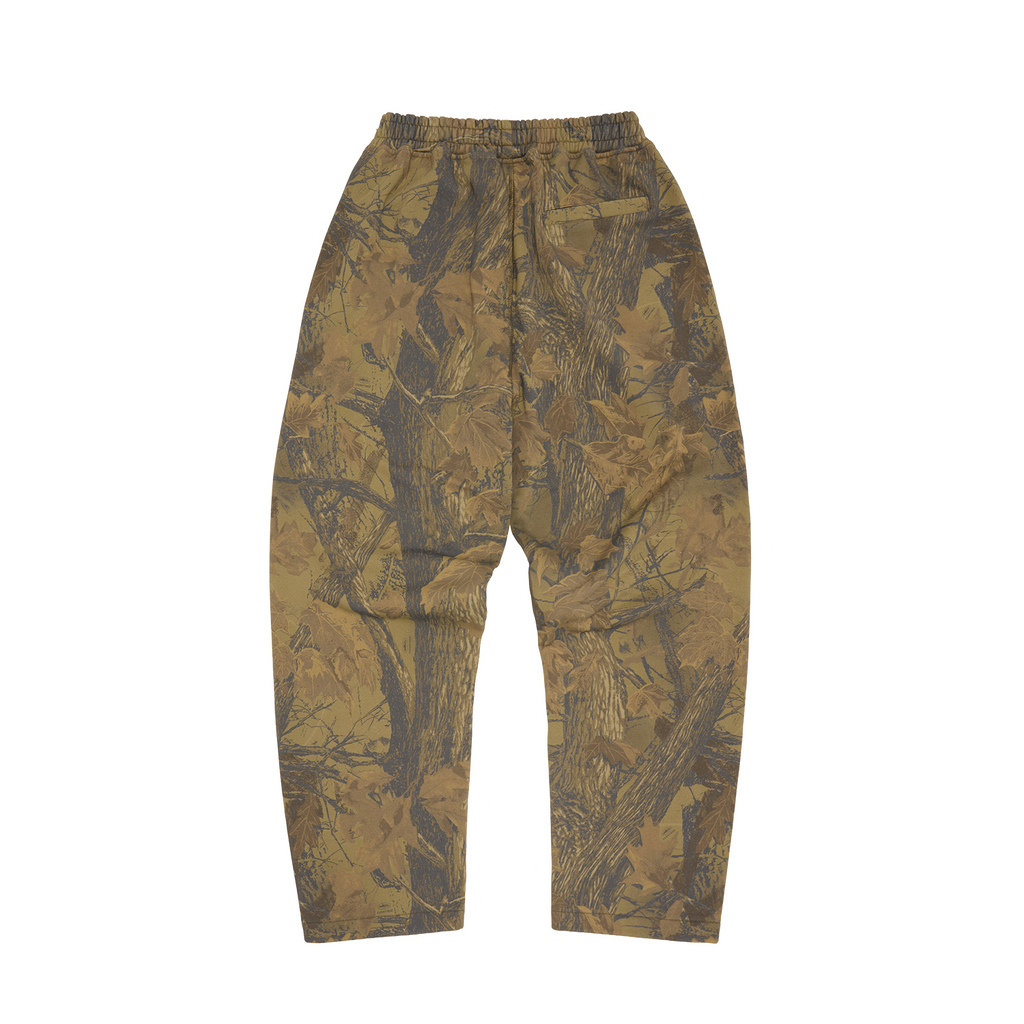 ISLAND PUFF PRINT OPEN HEM SWEATPANT [FOREST CAMO]