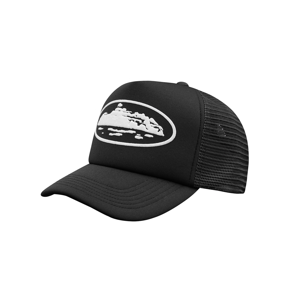 ISLAND PUFF PRINT TRUCKER HAT [BLACK]