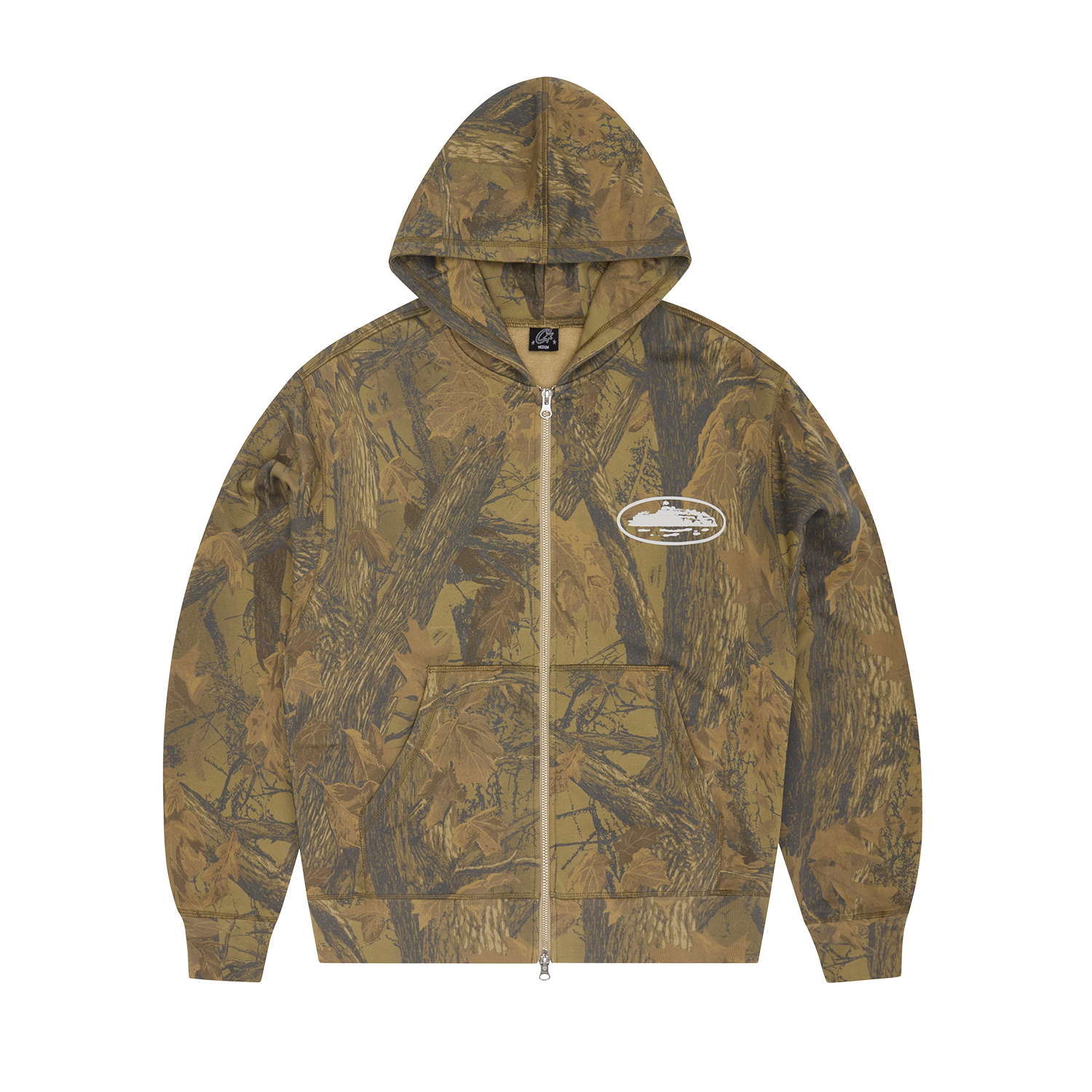 ISLAND PUFF PRINT ZIP HOODIE [FOREST CAMO]
