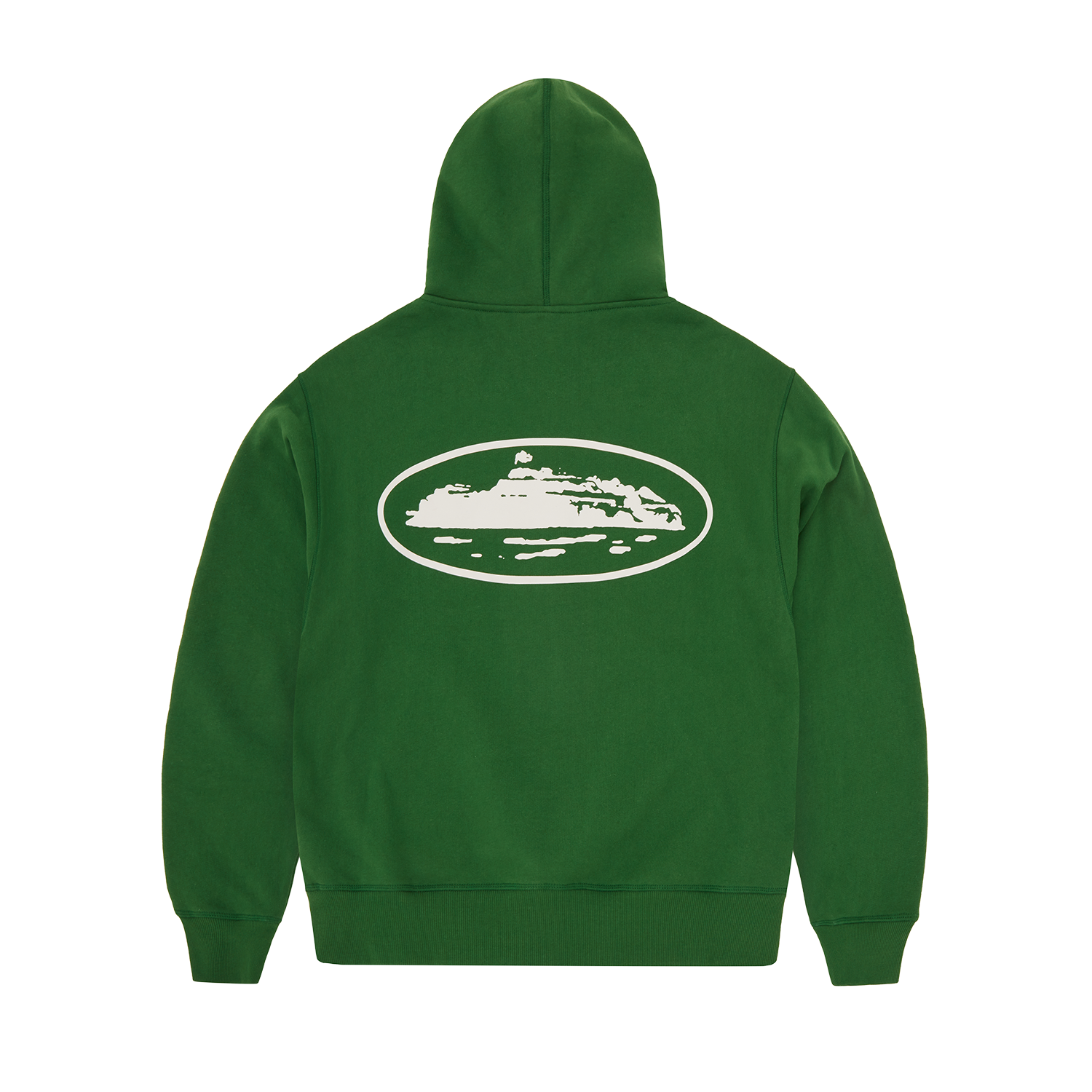 ISLAND PUFF PRINT ZIP HOODIE [GREEN]