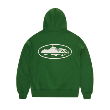 ISLAND PUFF PRINT ZIP HOODIE [GREEN]