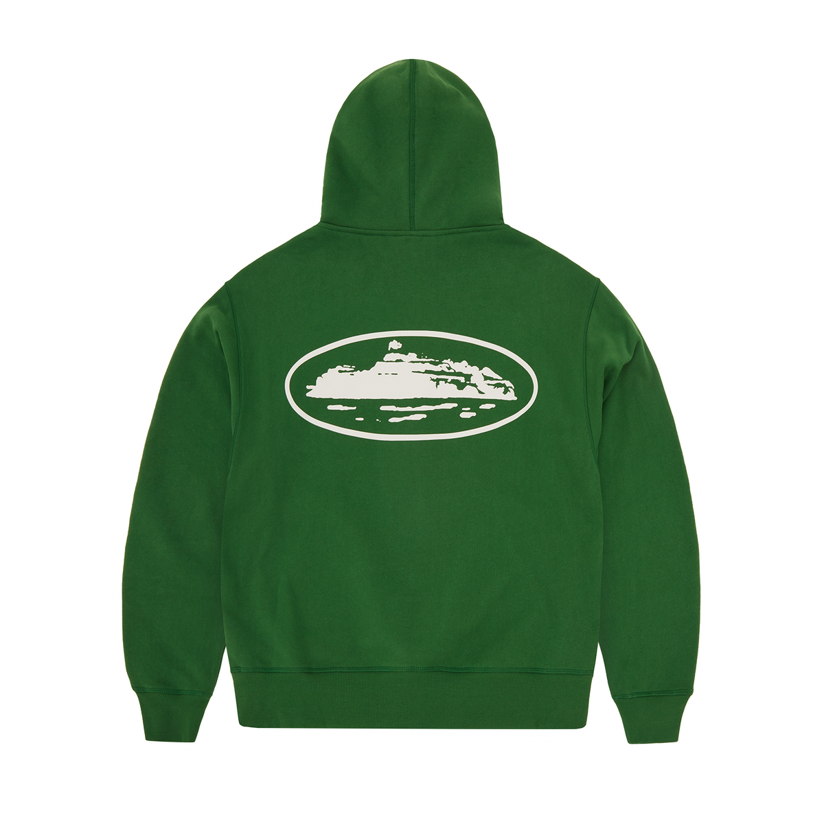 ISLAND PUFF PRINT ZIP HOODIE [GREEN]