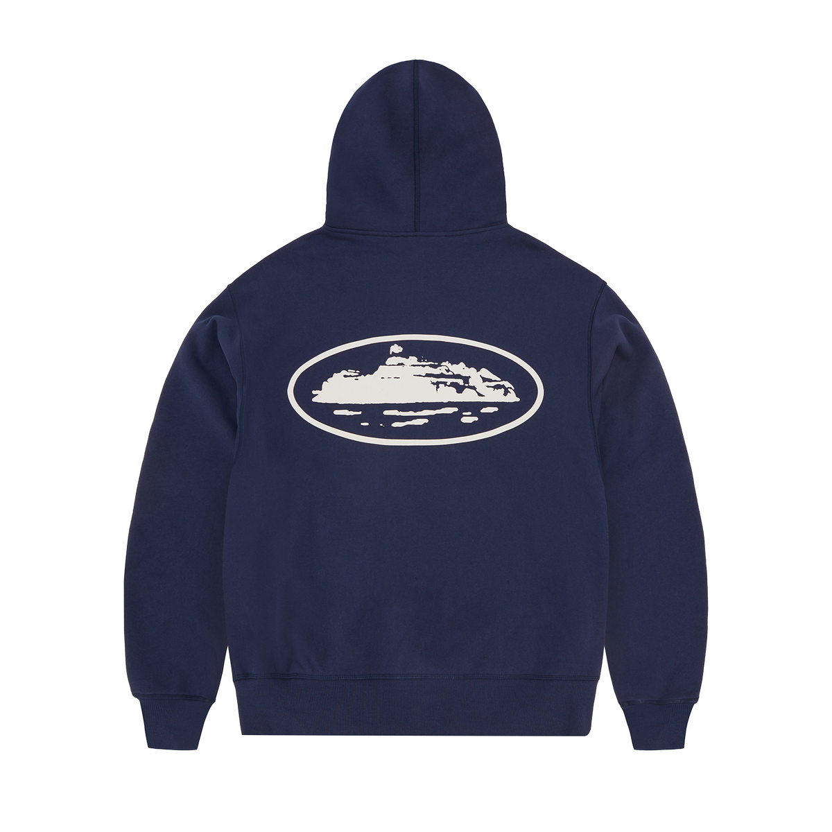 ISLAND PUFF PRINT ZIP HOODIE [NAVY]