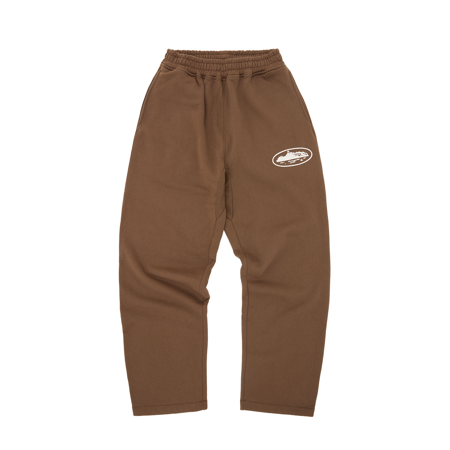 ISLAND PUFF PRINT OPEN HEM SWEATPANT [BROWN]