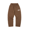 ISLAND PUFF PRINT OPEN HEM SWEATPANT [BROWN]