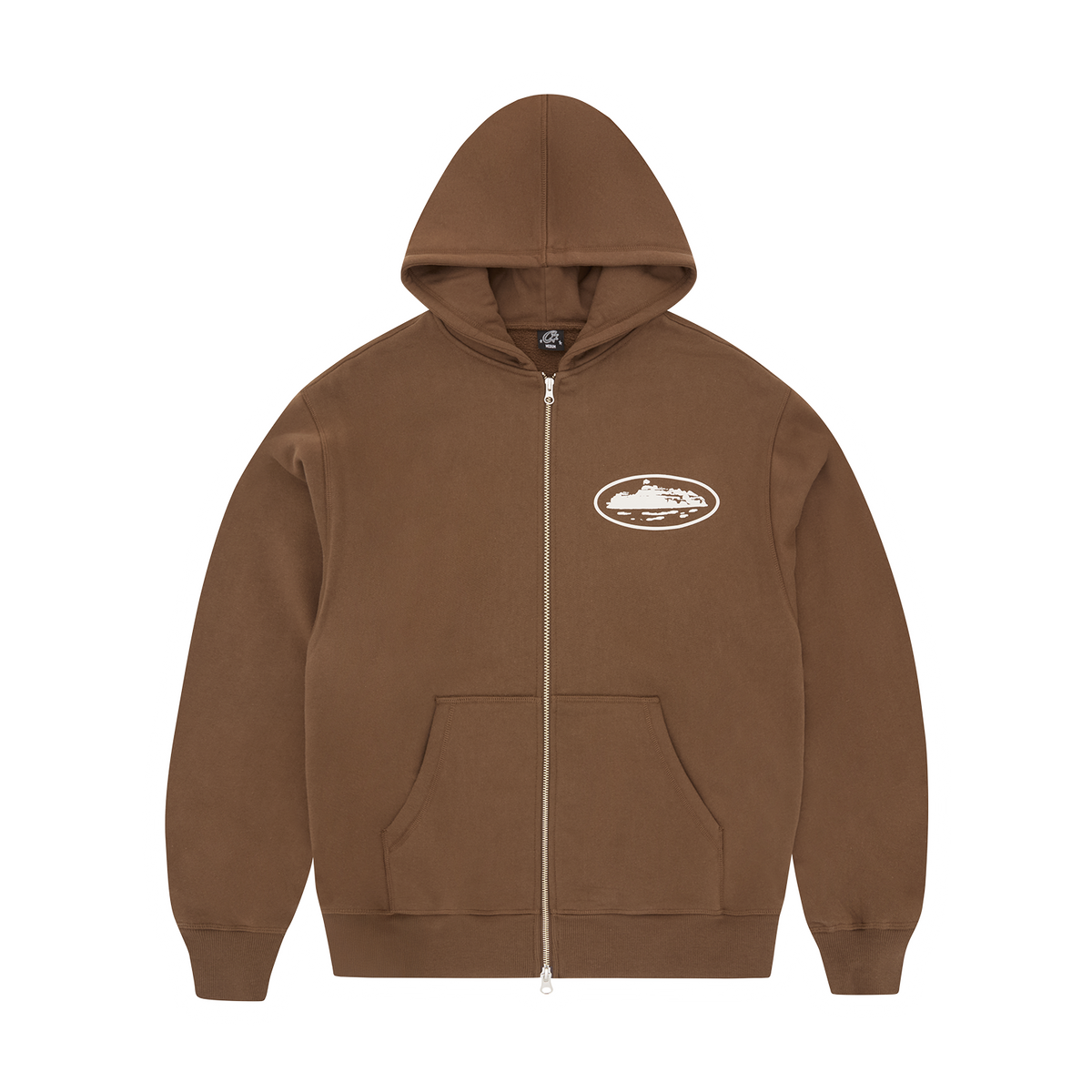 ISLAND PUFF PRINT ZIP HOODIE [BROWN]