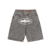 ISLAND BAGGY DENIM SHORT [LIGHT GREY]