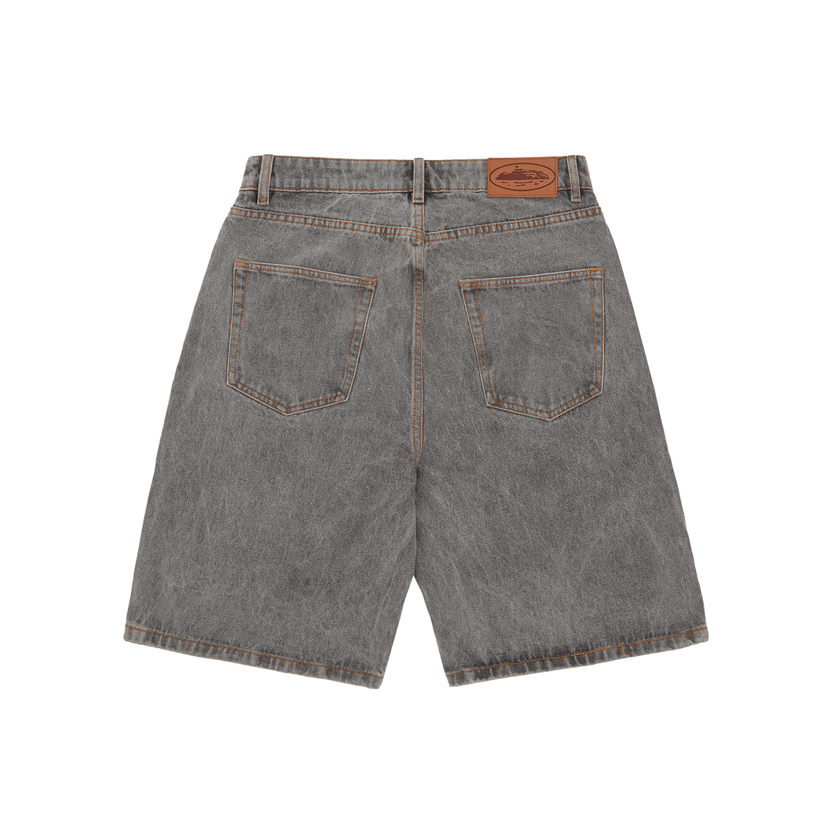 ISLAND BAGGY DENIM SHORT [LIGHT GREY]