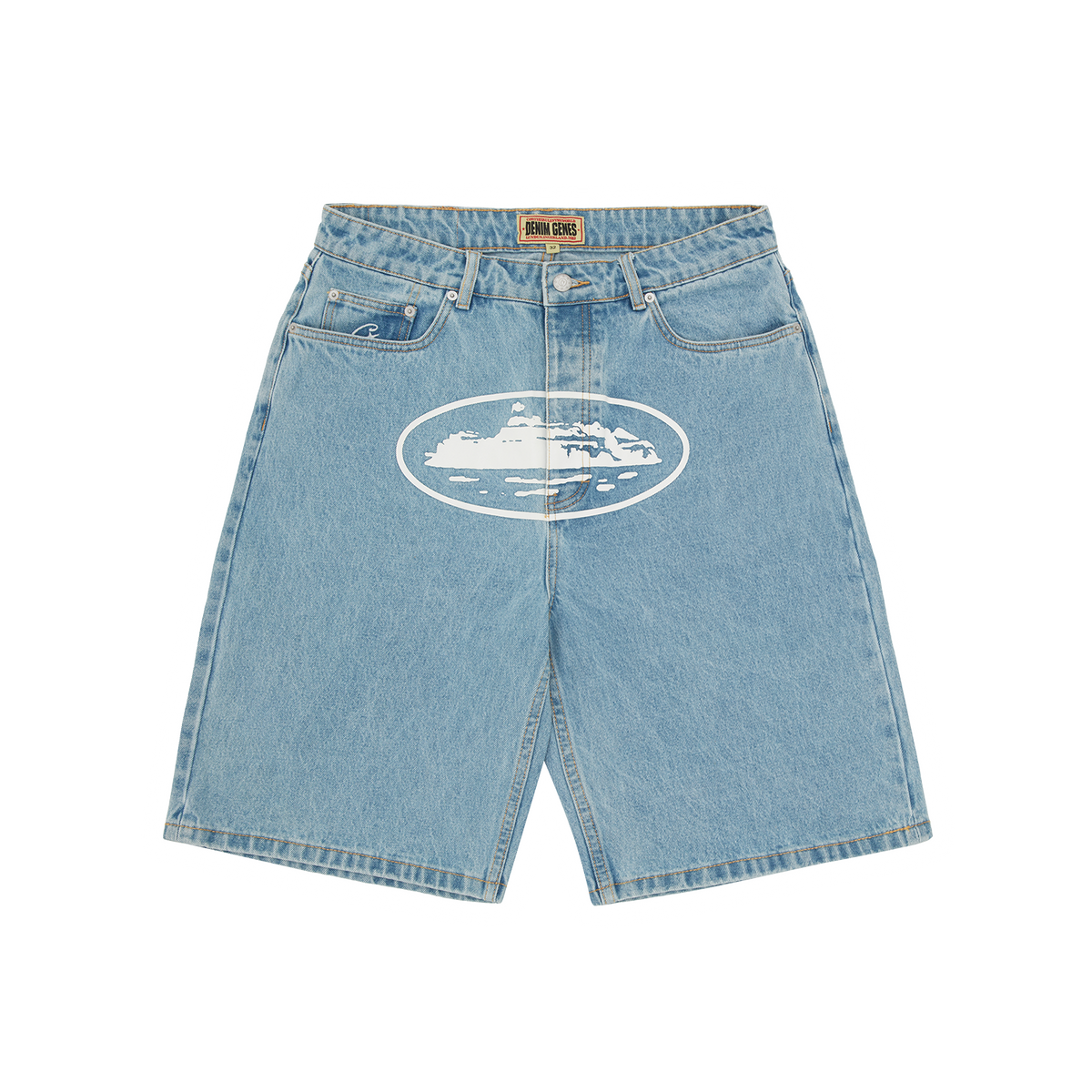 ISLAND BAGGY DENIM SHORT [STONEWASH]