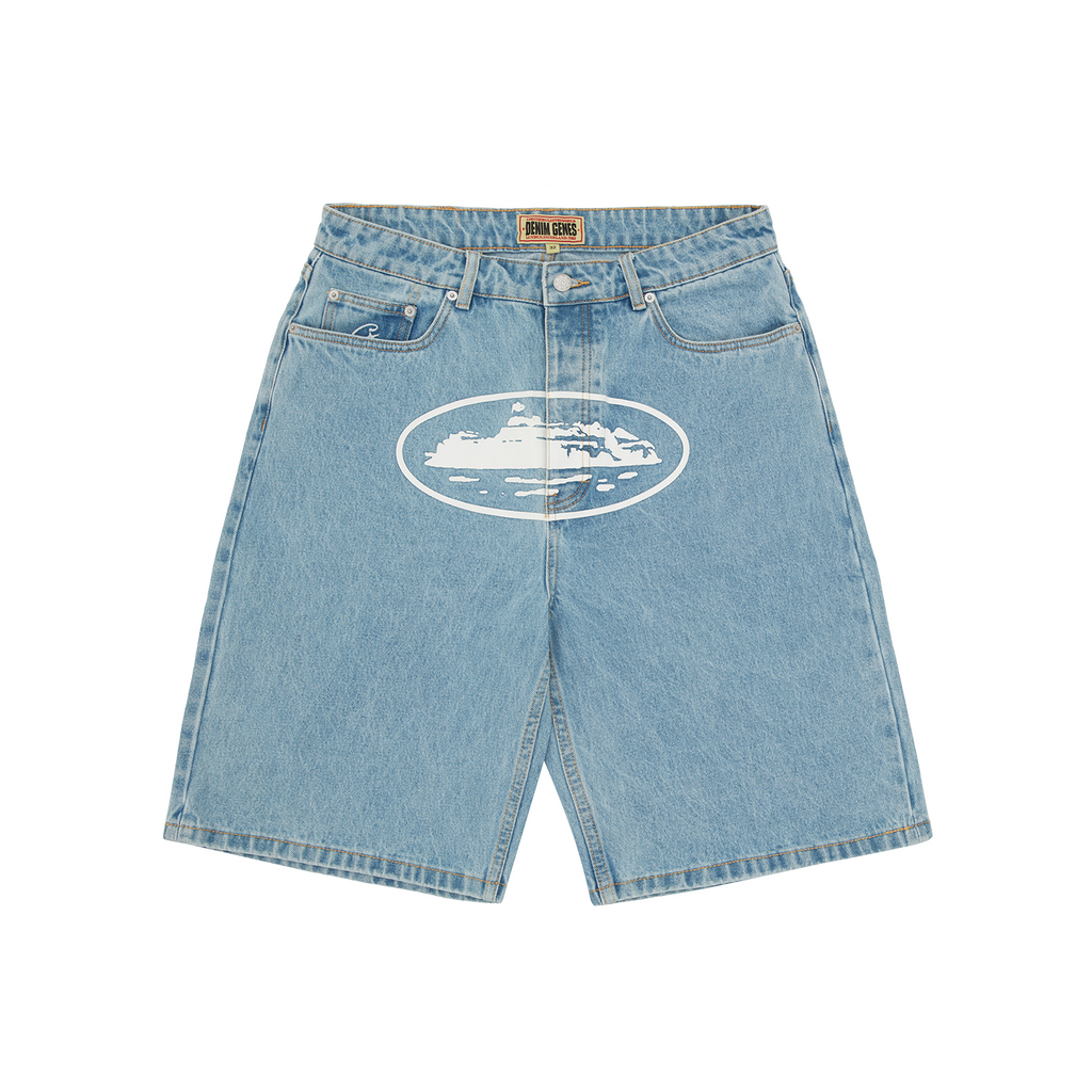 ISLAND BAGGY DENIM SHORT [STONEWASH]