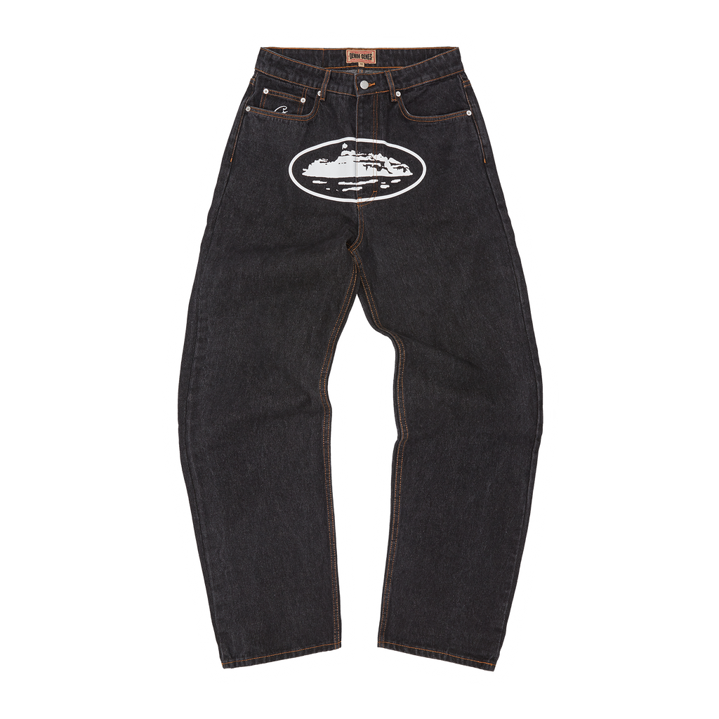 ISLAND BAGGY JEANS [WASHED BLACK]