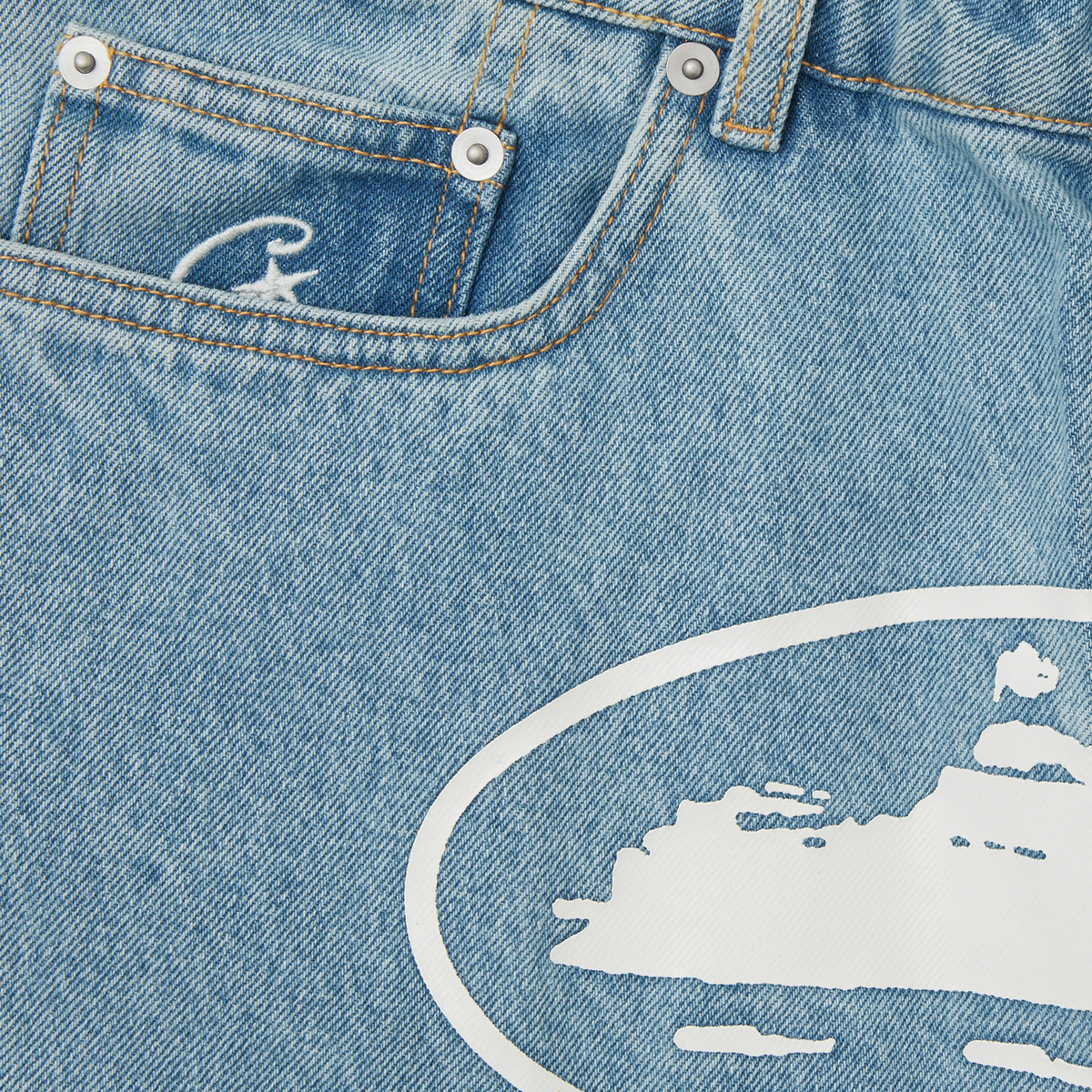 ISLAND BAGGY DENIM SHORT [STONEWASH]