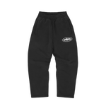 ISLAND PUFF PRINT OPEN HEM SWEATPANT [BLACK]