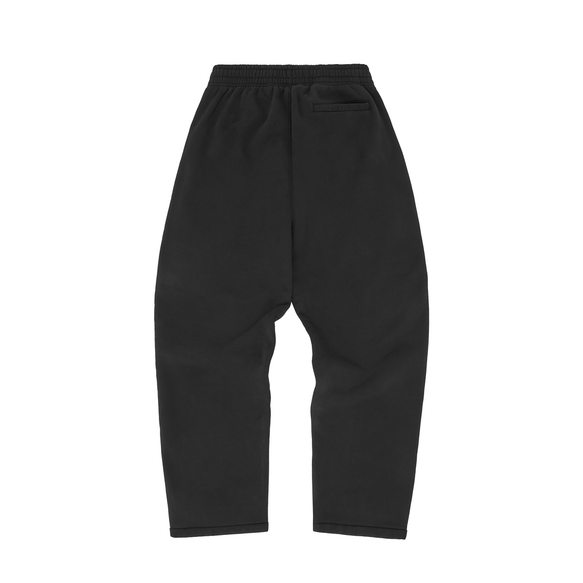 ISLAND PUFF PRINT OPEN HEM SWEATPANT [BLACK]