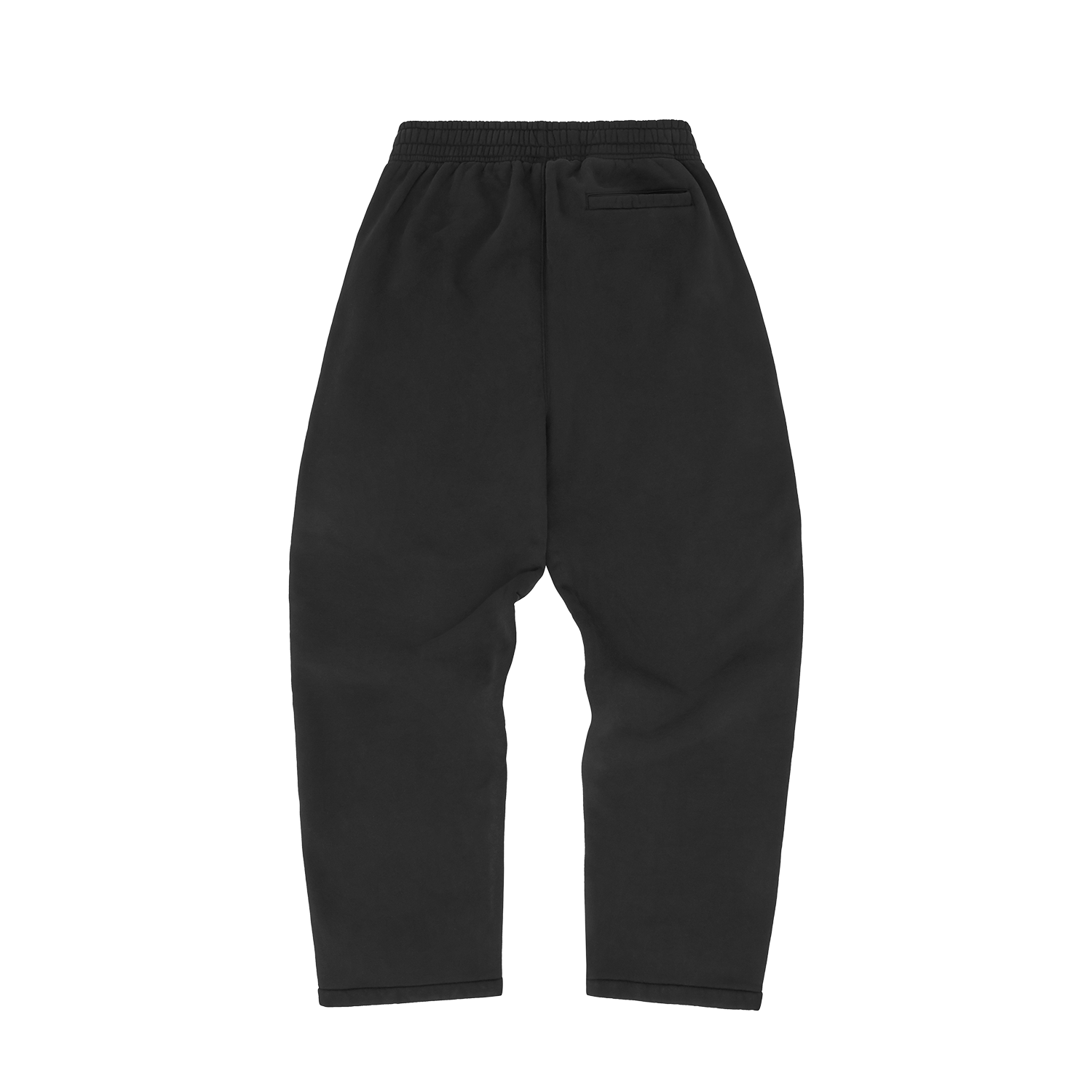 ISLAND PUFF PRINT OPEN HEM SWEATPANT [BLACK]