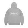 ISLAND PUFF PRINT ZIP HOODIE [HEATHER GREY]
