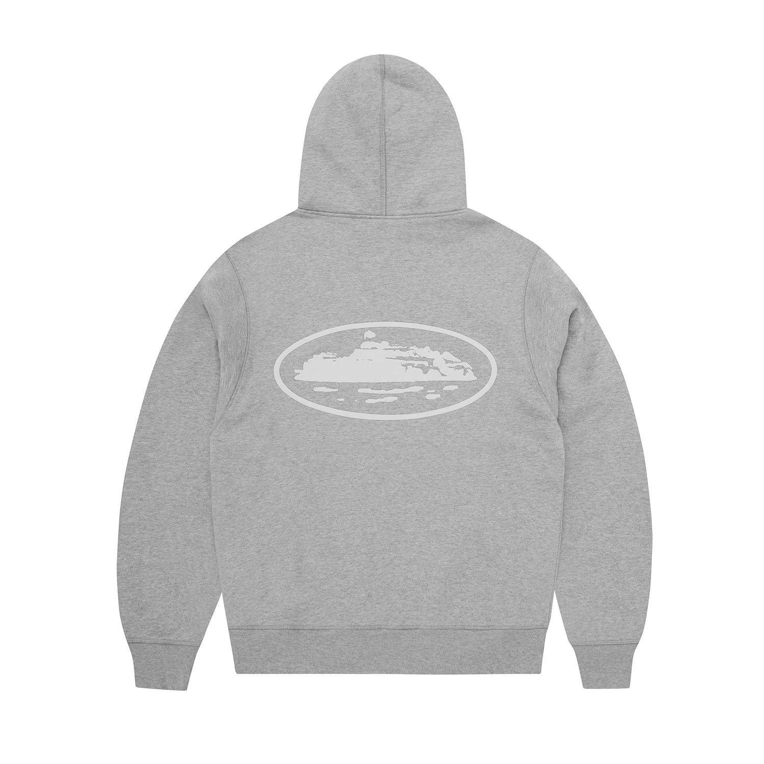 ISLAND PUFF PRINT ZIP HOODIE [HEATHER GREY]