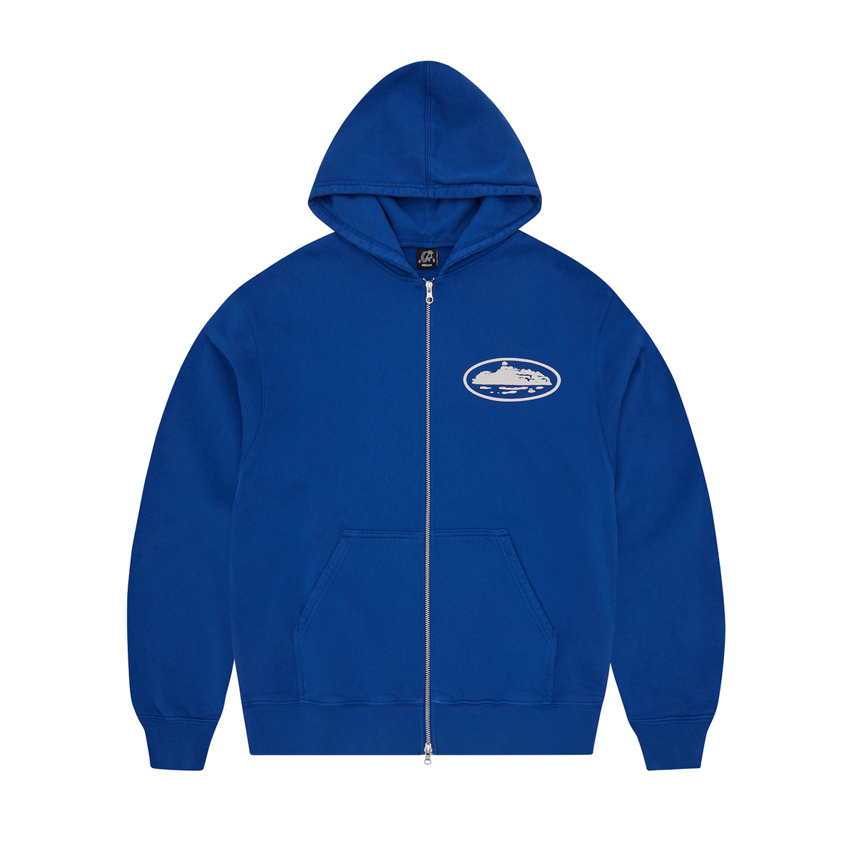 ISLAND PUFF PRINT ZIP HOODIE [WASHED ROYAL]