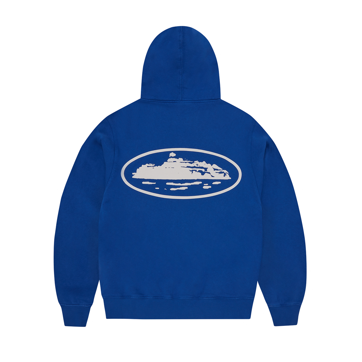 ISLAND PUFF PRINT ZIP HOODIE [WASHED ROYAL]
