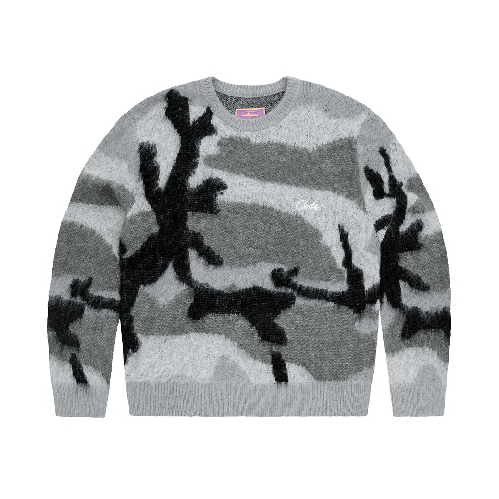 MOHAIR KNIT SWEATER [GREY CAMO] – CRTZRTW