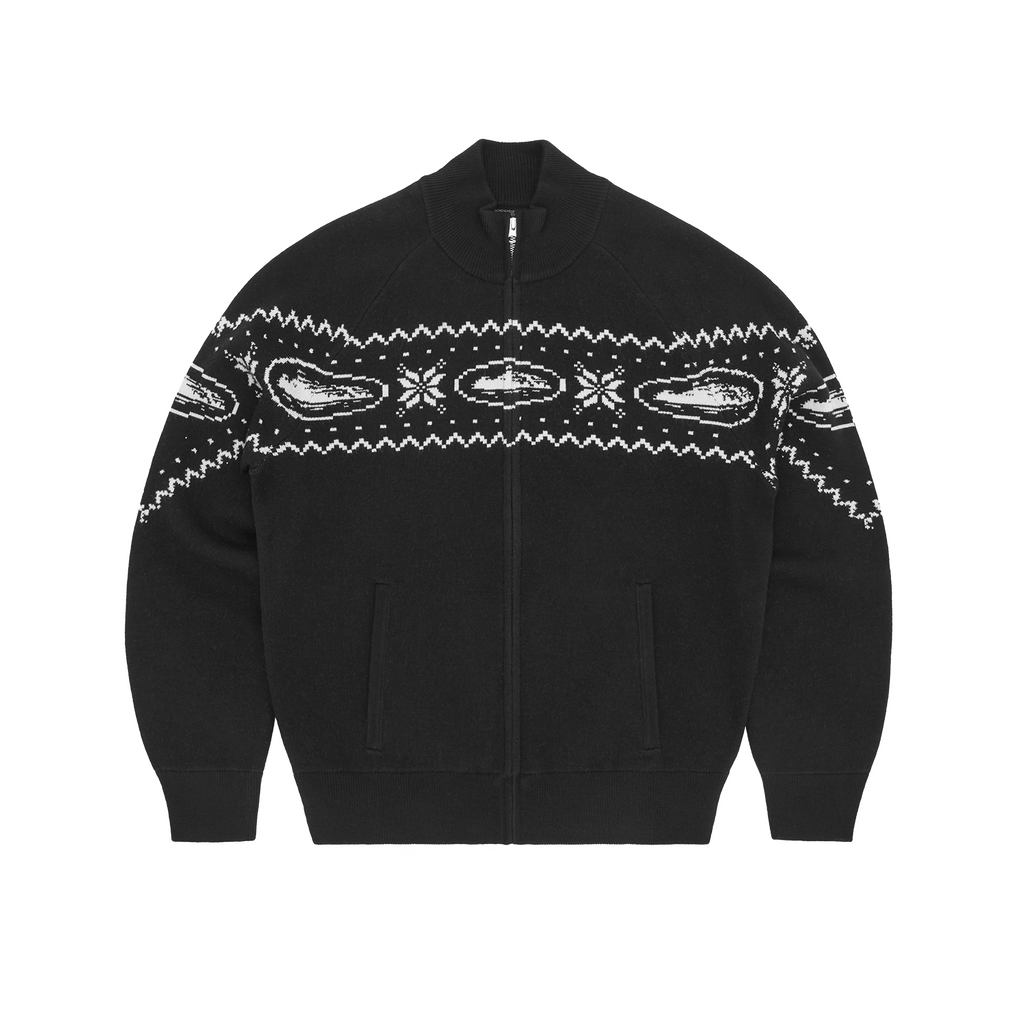 VVS HOLIDAY KNIT ZIP UP [BLACK] – CRTZRTW