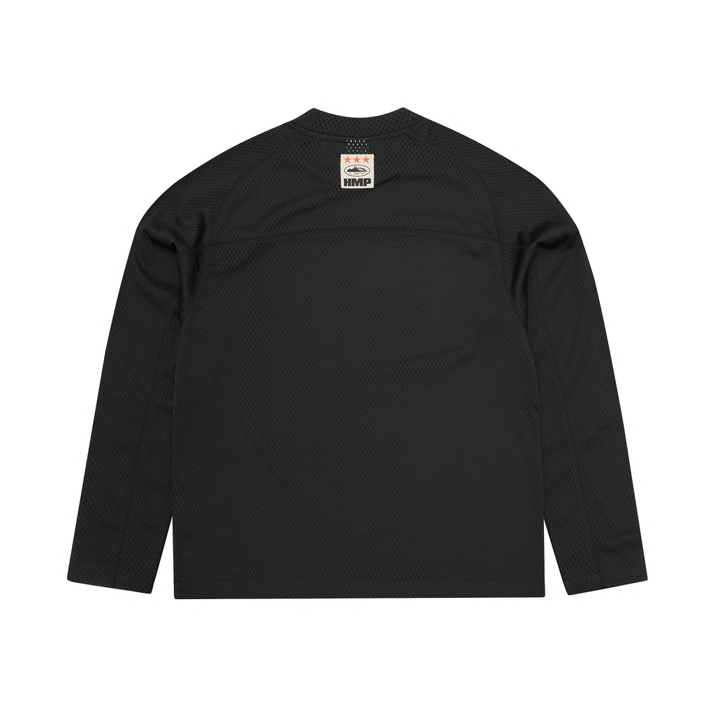 L/S HMP MESH PANEL JERSEY [BLACK]