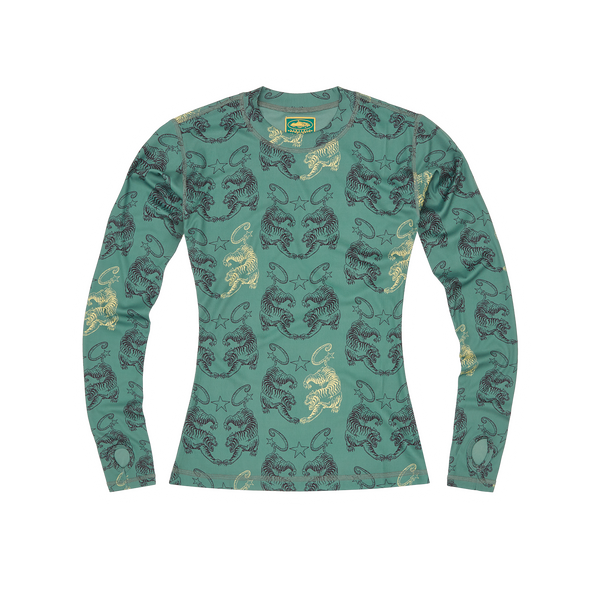 WOMENS TIGER MESH LONGSLEEVE [TURQUOISE]