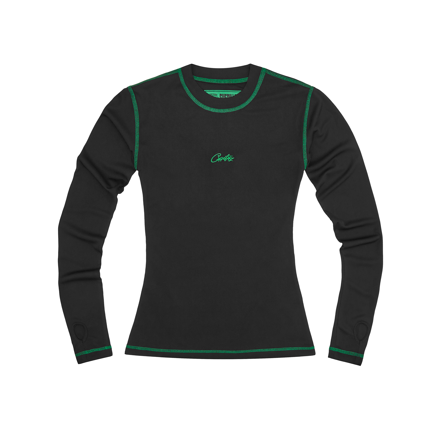 WOMENS MESH LONGSLEEVE [BLACK & GREEN]