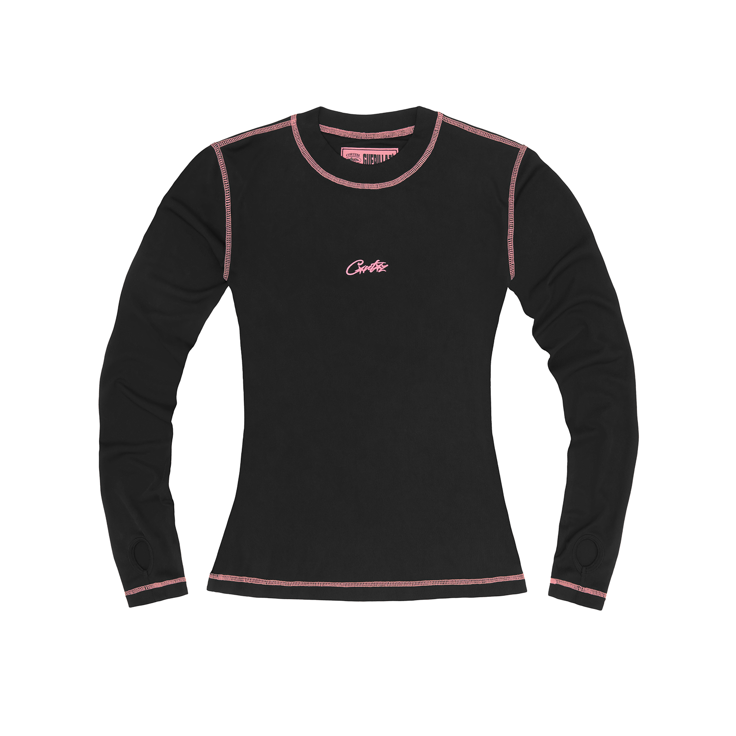 WOMENS MESH LONGSLEEVE [BLACK & PINK]