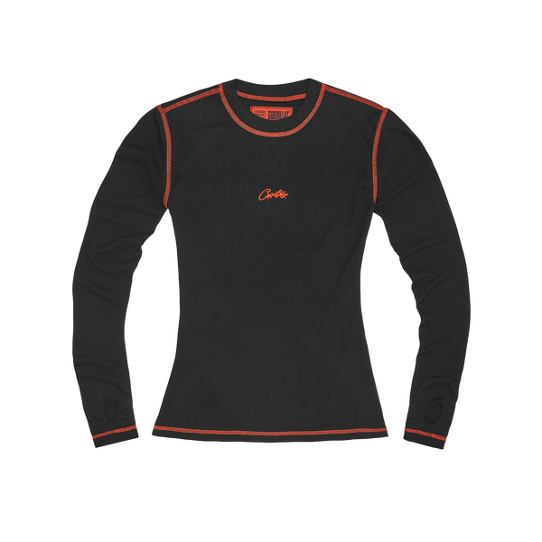 WOMENS MESH LONGSLEEVE [BLACK & RED]