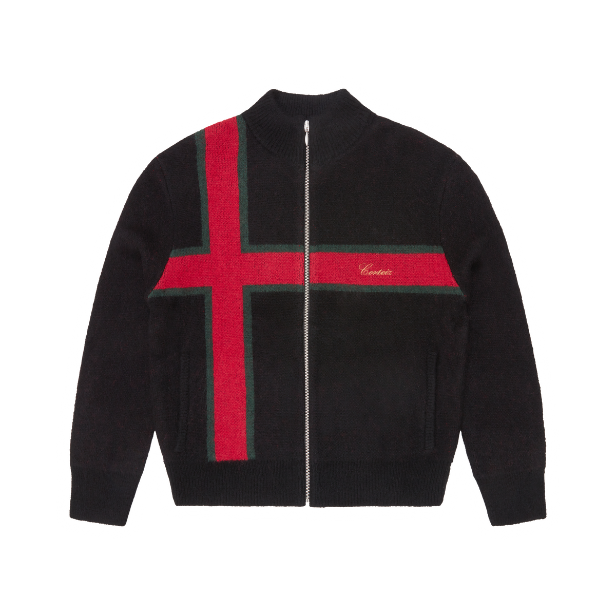 LUX KNIT ZIP UP [BLACK]