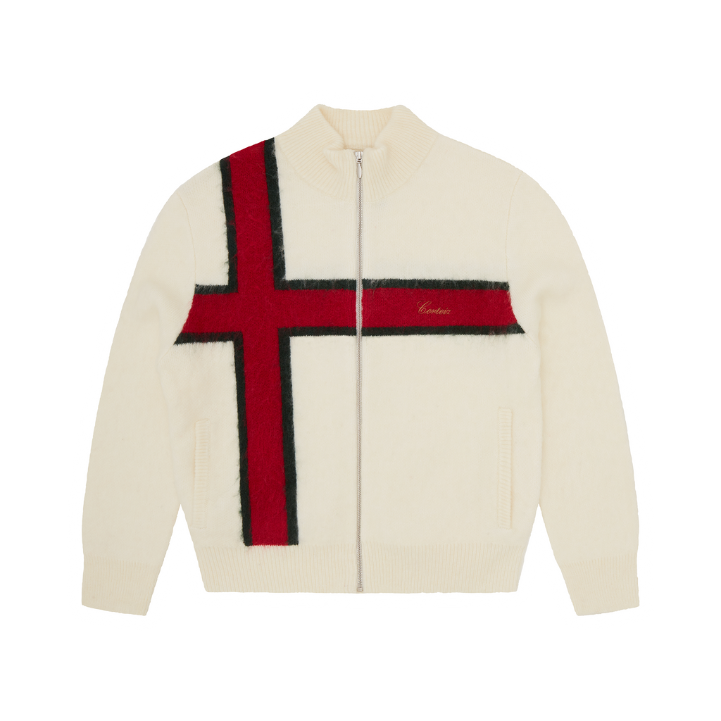 LUX KNIT ZIP UP [CREAM]