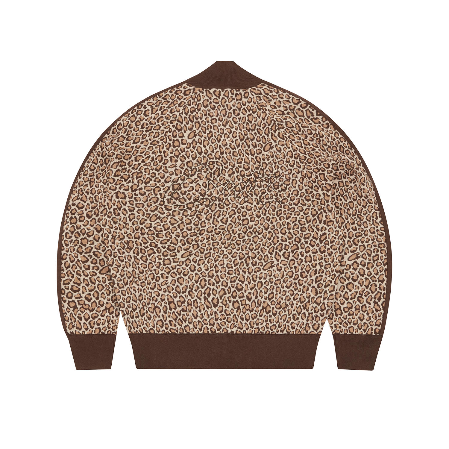 VVS LEOPARD KNIT ZIP UP [BROWN]