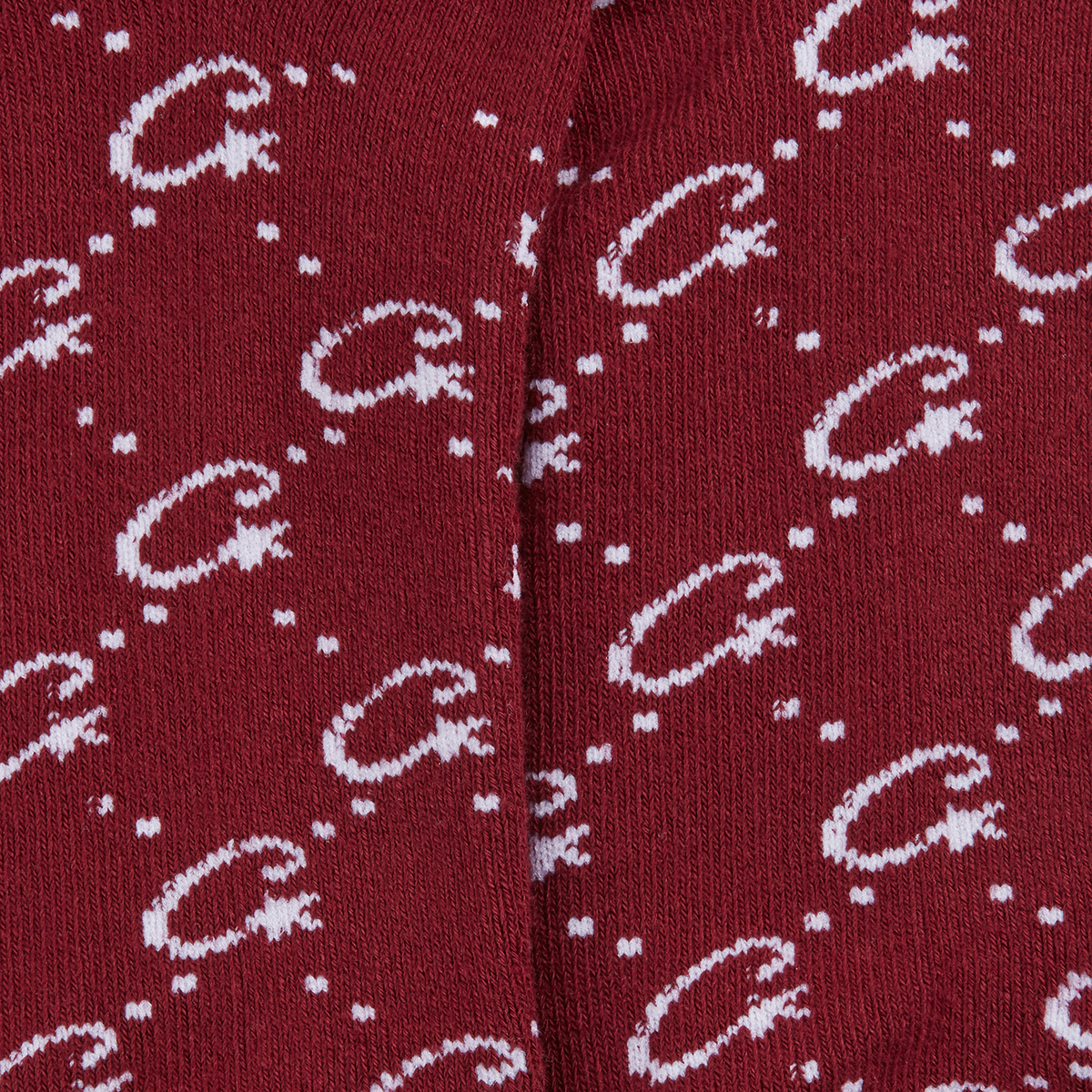 MONOGRAM SOCKS [BURGUNDY]