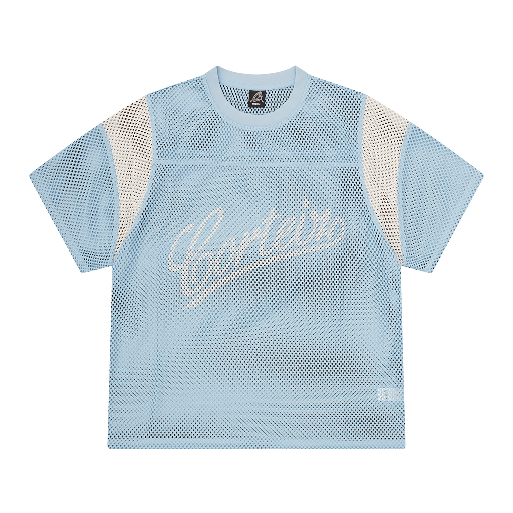 OPEN MESH PANEL JERSEY [BABY BLUE/WHITE]