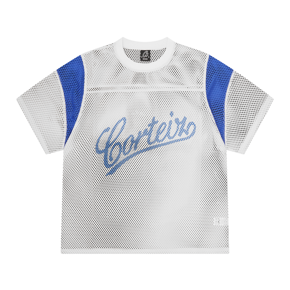 OPEN MESH PANEL JERSEY [WHITE/BLUE]