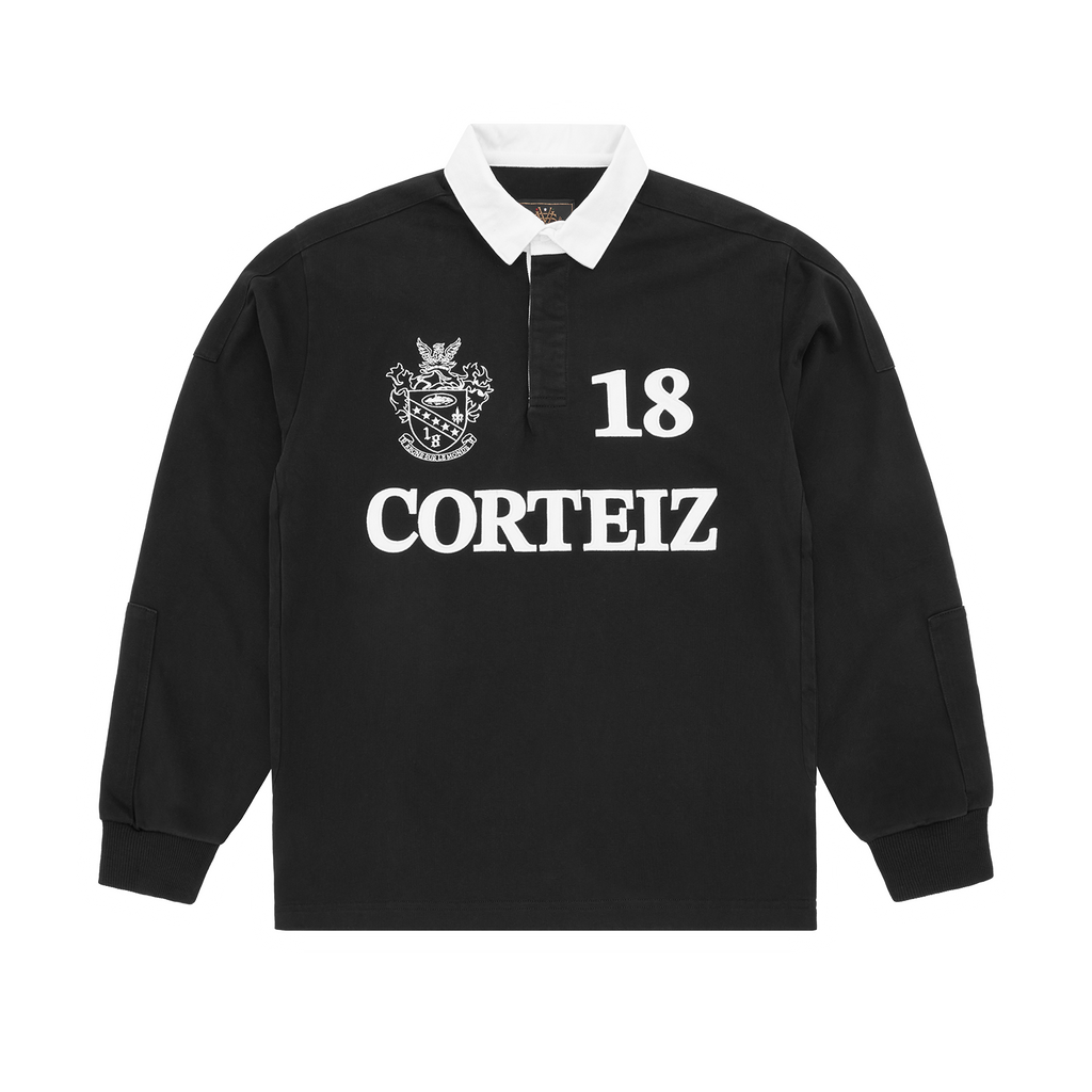 PANELLED RUGBY [BLACK]