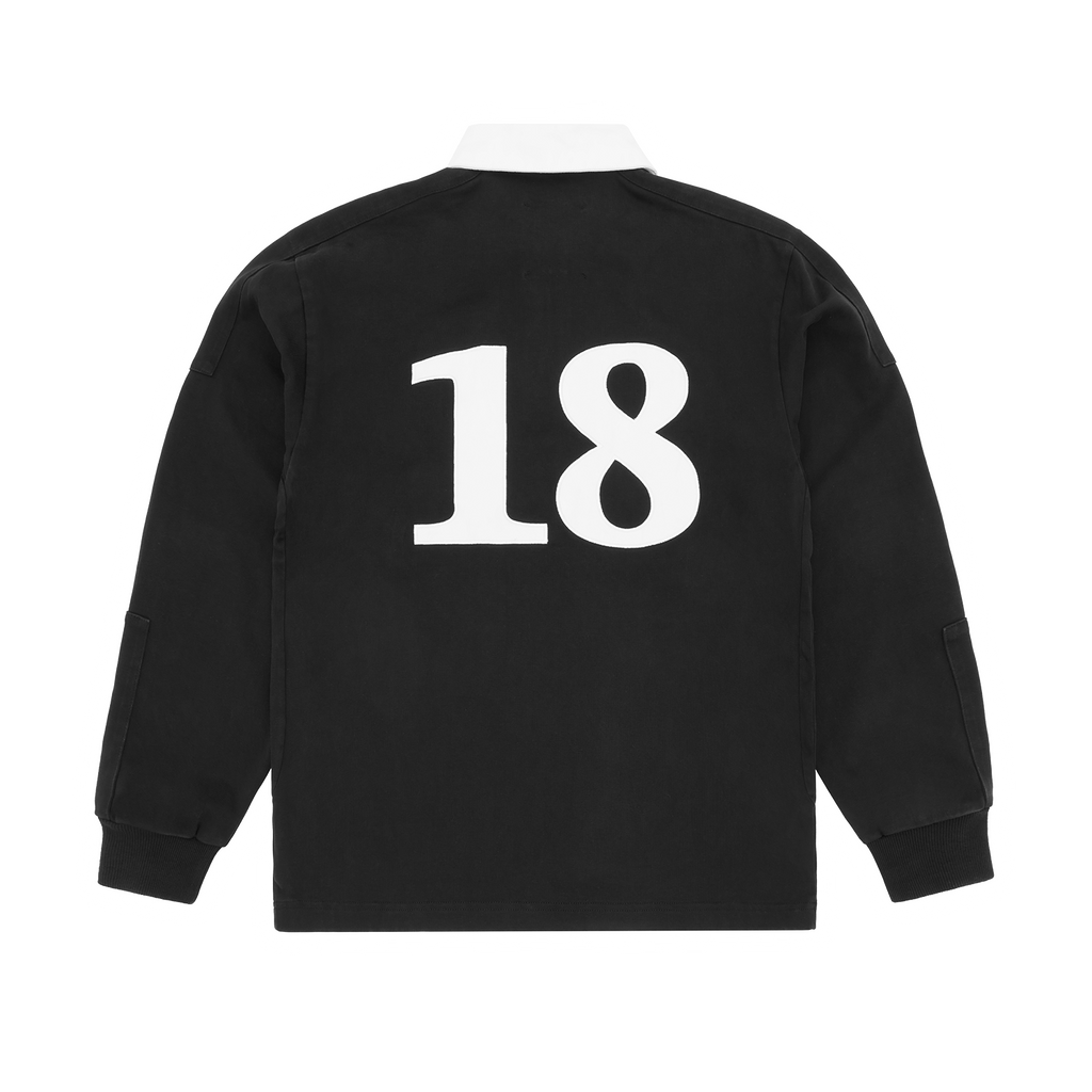PANELLED RUGBY [BLACK]