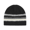 MULTI STRIPE KNIT BEANIE [BLACK]