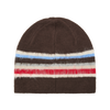 MULTI STRIPE KNIT BEANIE [BROWN]