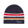MULTI STRIPE KNIT BEANIE [NAVY]
