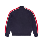 MULTI STRIPE KNIT ZIP UP [NAVY]