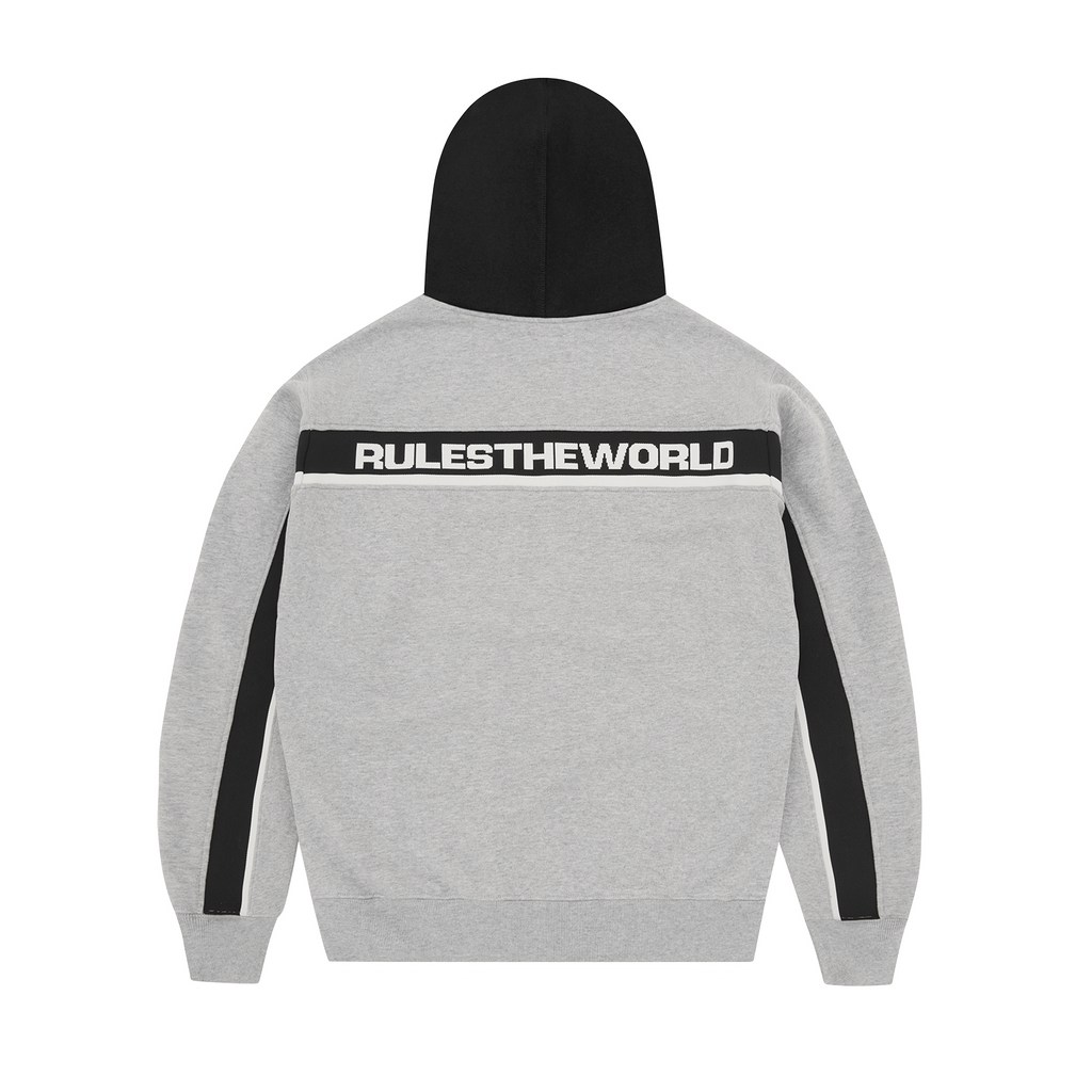 RIBBED SPORTEIZ ZIP HOODIE [HEATHER GREY]